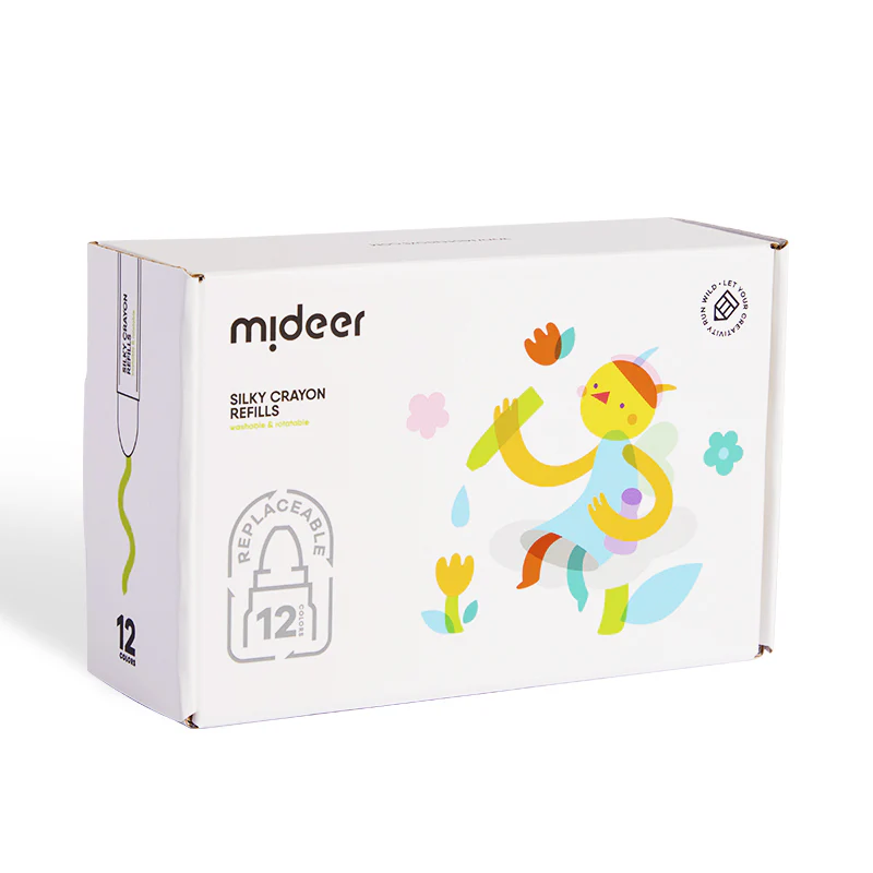 Mideer - Šilkinių kreidelių papildymas, 12 spalvų