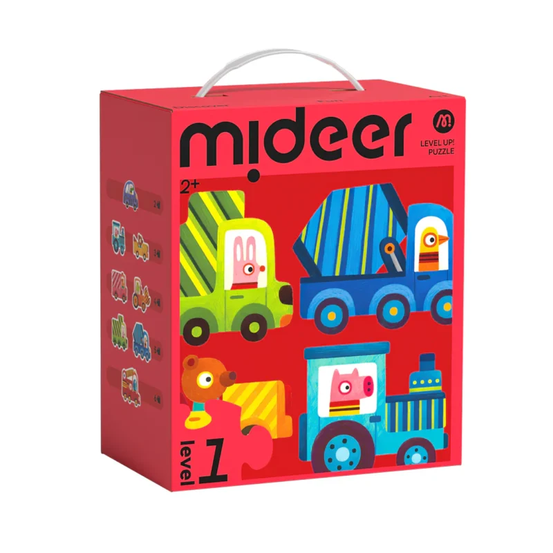 Mideer - Level Up dėlionių rinkinys – 1 lygis Transporto priemonės