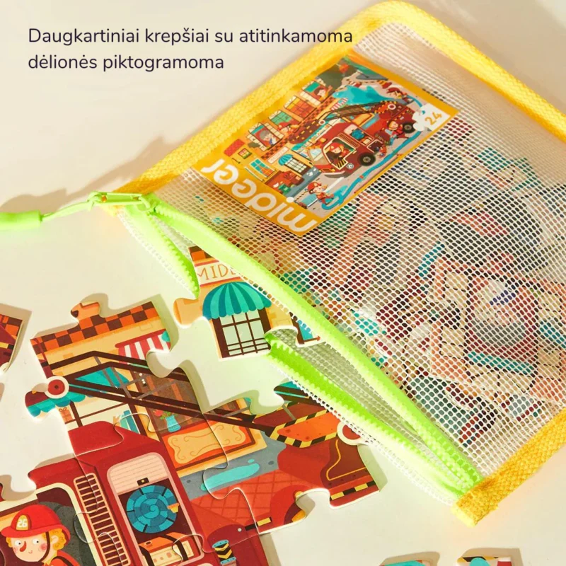 Mideer - Level Up dėlionių rinkinys – 1 lygis Transporto priemonės - Image 3