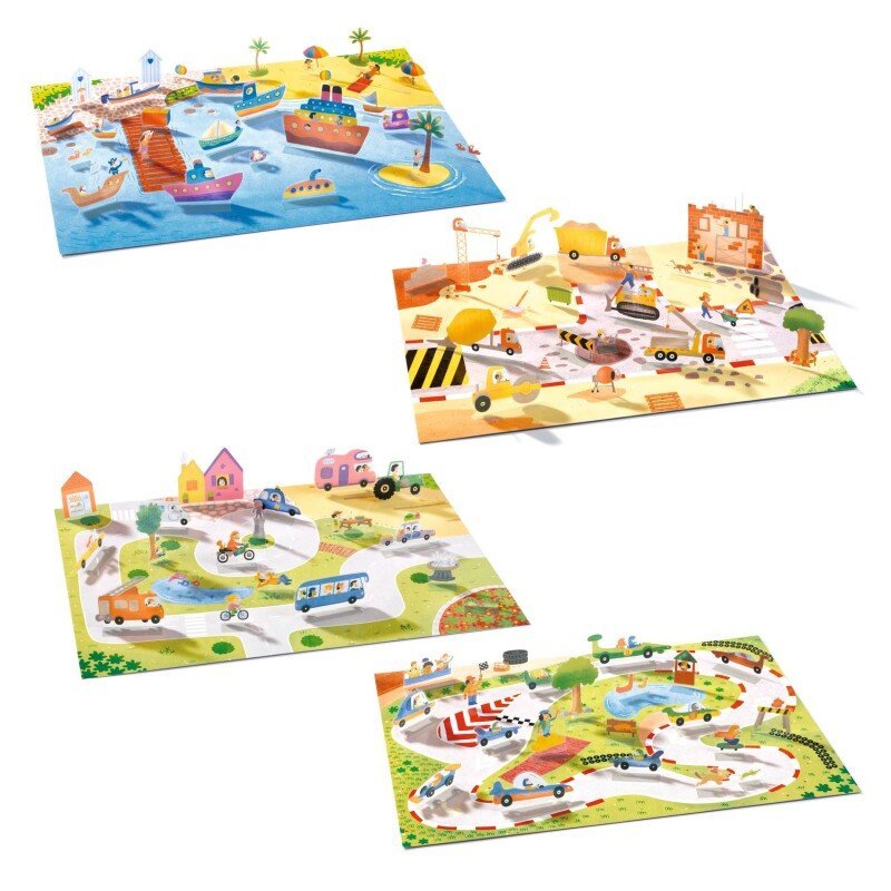 Djeco Daugkartiniai lipdukai - Daugkartiniai 3D lipdukai - Transporto priemonės - Image 4