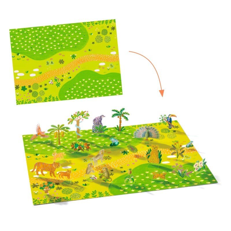 Djeco Daugkartiniai lipdukai - Daugkartiniai 3D lipdukai - Gyvūnai - Image 3