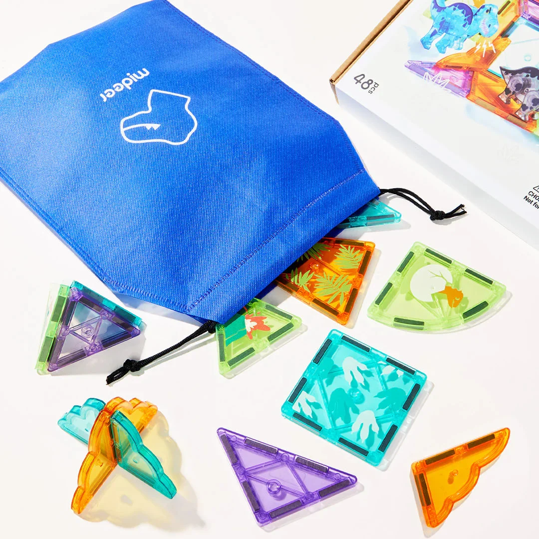 Mideer - Magnetinis konstruktorius – Dinozaurai – 48 dalių - Image 2