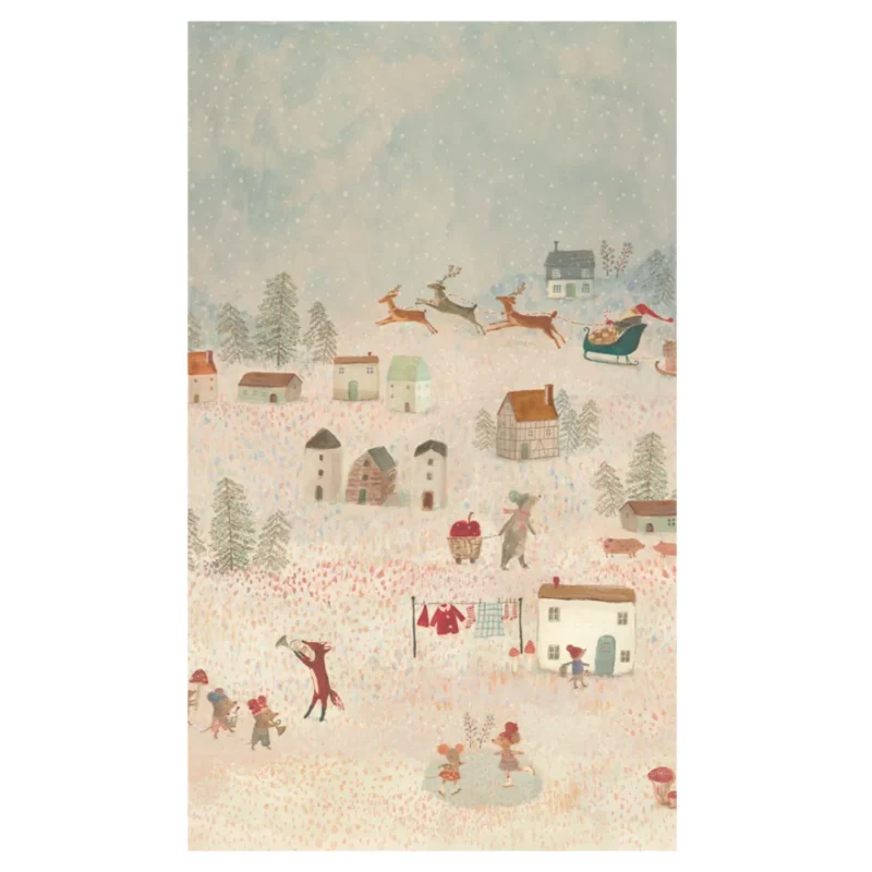 Maileg dovanų pakavimo popierius 10 metrų - Santa is coming