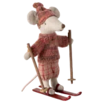 Maileg žiemos pelytė su slidėmis - didžioji sesė