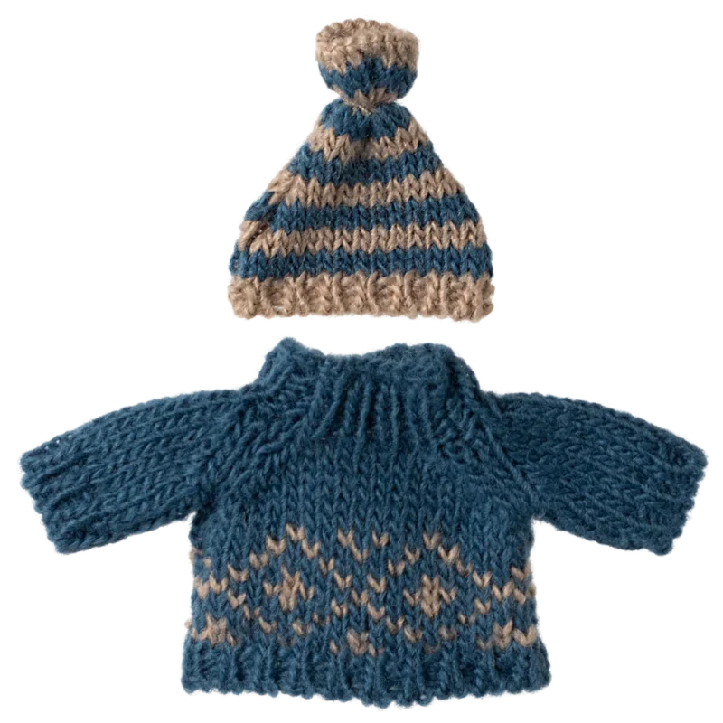 Maileg megztinio ir kepurės rinkinys tėčiui