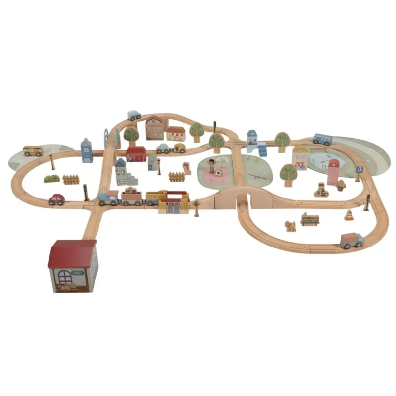 Little Dutch Medinė traukinio trasa - XL