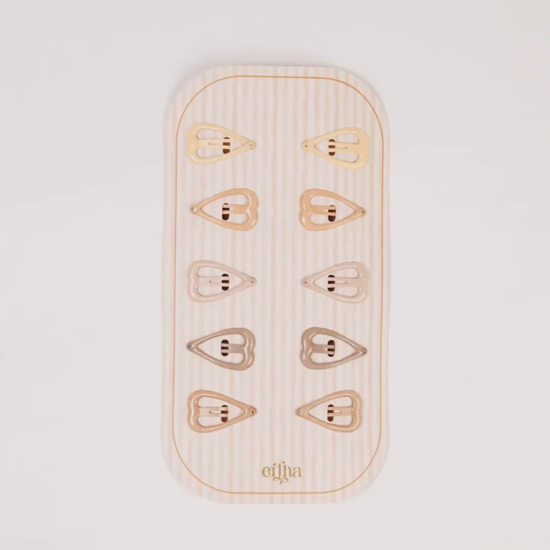 Mrs. Ertha blizgantys širdelės formos plaukų segtukai