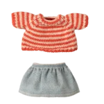 Maileg peliuko drabužiai - megztinis ir sijonas didžiajai sesei