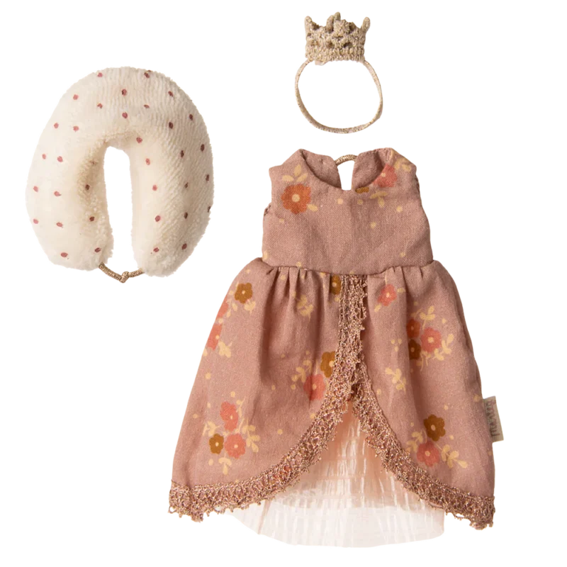 Maileg peliuko drabužiai - karalienės suknelė mamai