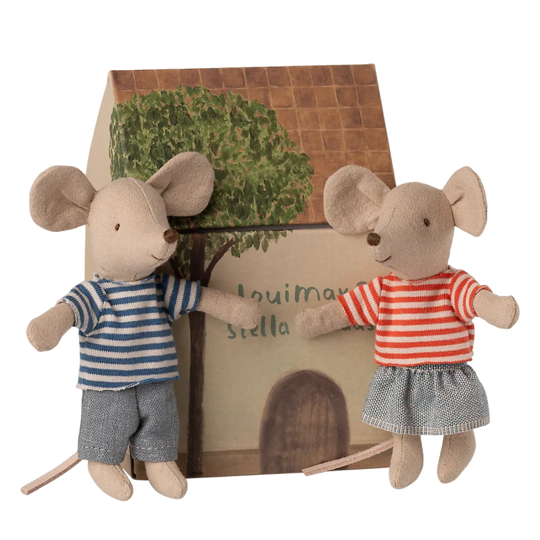 Maileg peliukai mažasis brolis ir mažoji sesė - LouiMax and Stella