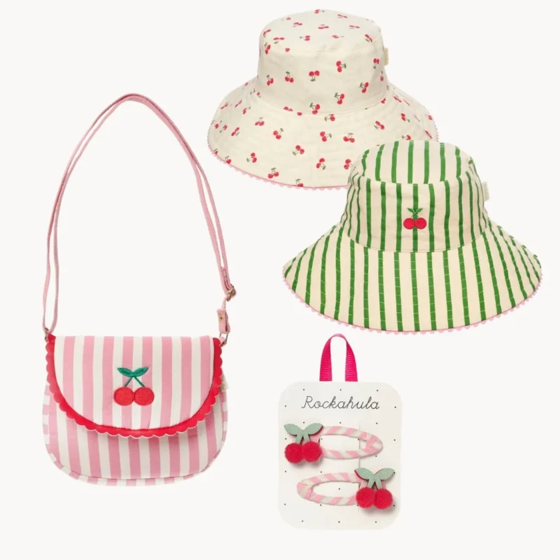 Plaukų segtukai su vyšniomis