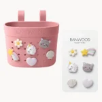 Banwood krepšelis paspirtukui ar dviračiui ir ženkliukai - Raspberry Magic