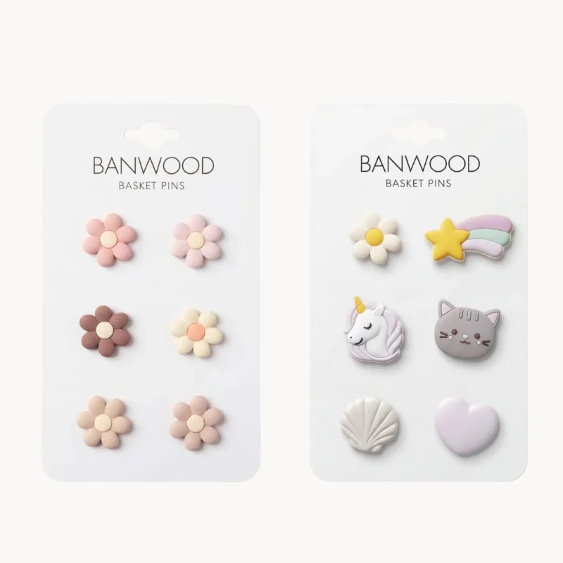 Banwood krepšelio ženkliukų rinkinys - Flowers & Magic