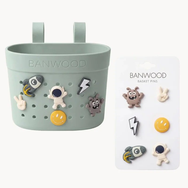 Banwood krepšelis paspirtukui ar dviračiui ir ženkliukai - Teal Space