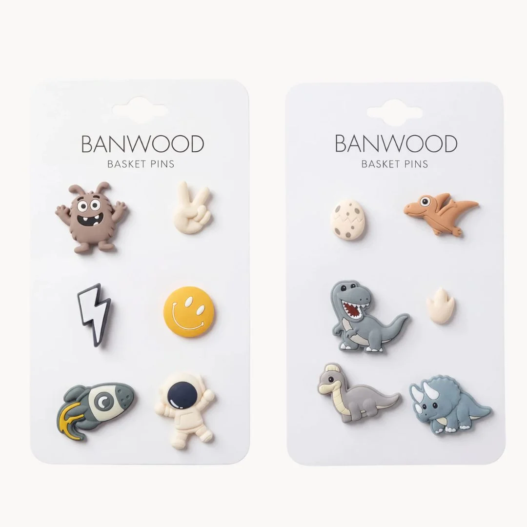 Banwood krepšelio ženkliukų rinkinys - Space & Dinosaurs