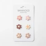 Banwood krepšelio ženkliukai - Flowers